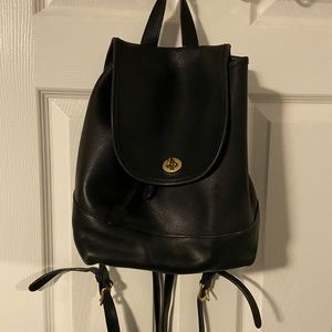 1990 Vintage Coach Leather Backpack